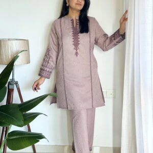 lavender self base cotton everyday embroidered coords