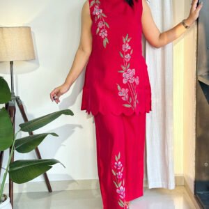 hand painted cutwork coords