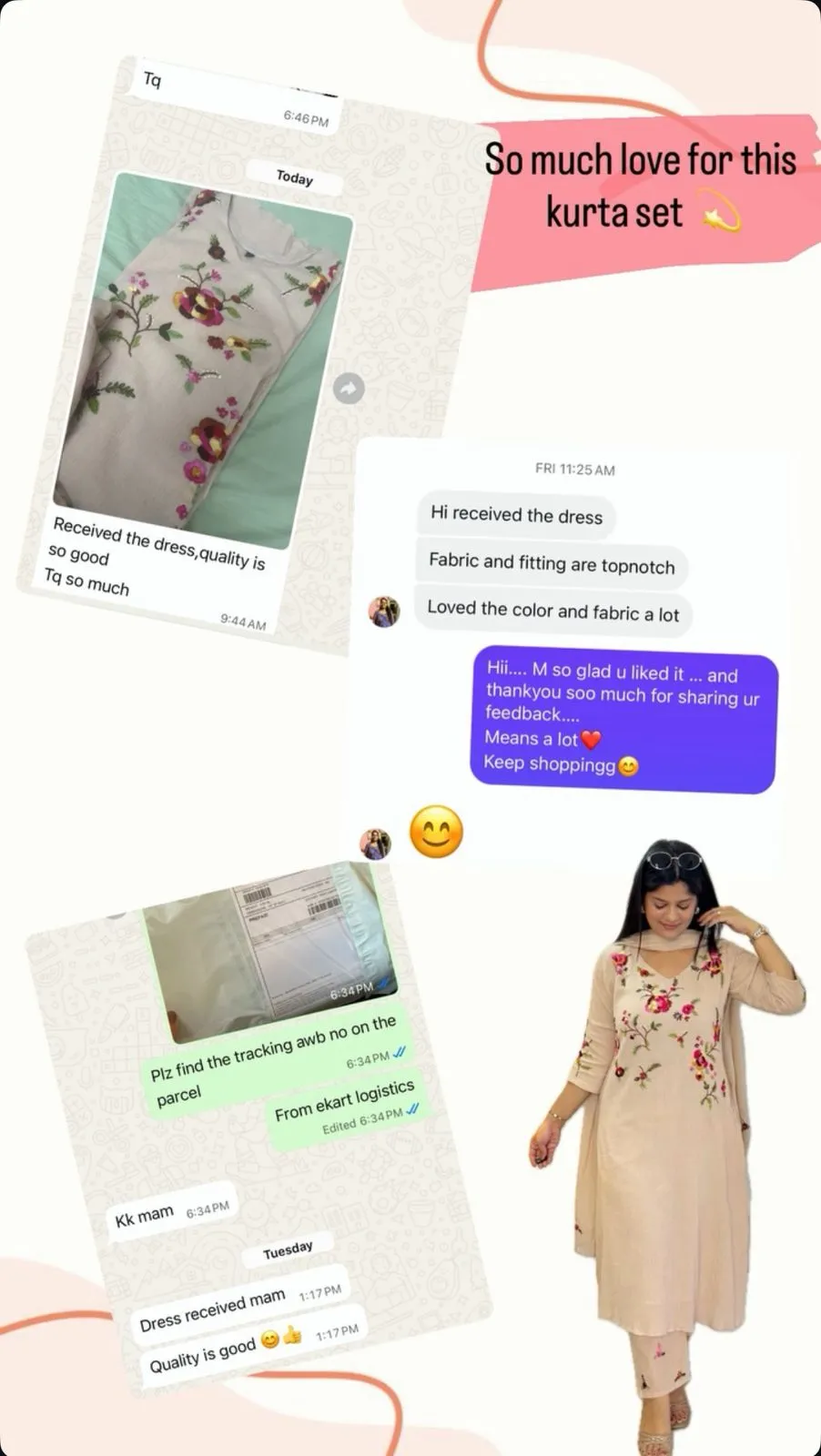 Screenshot of a KalaMohini customer review