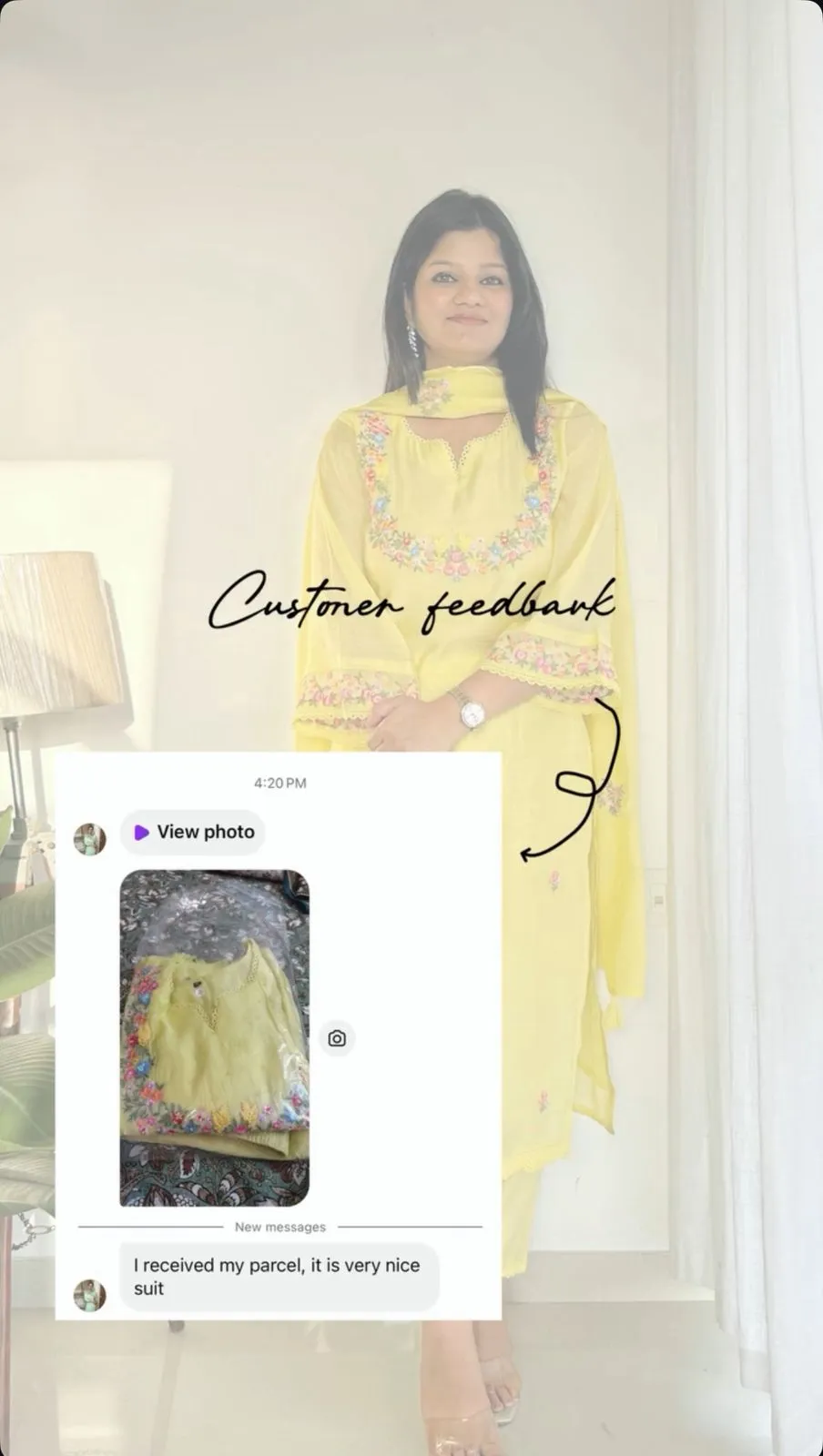 Screenshot of a KalaMohini customer review