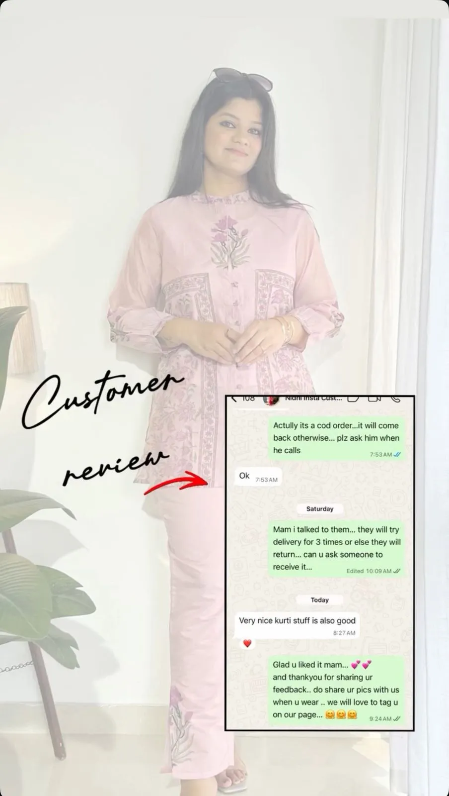 Screenshot of a KalaMohini customer review