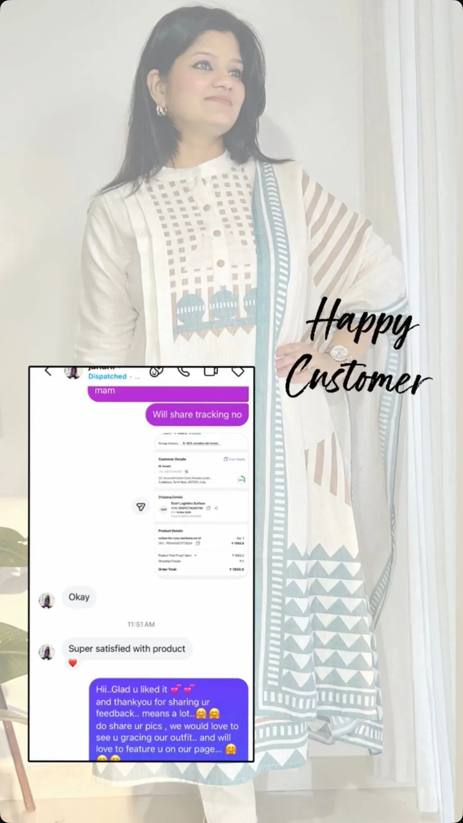 Screenshot of a KalaMohini customer review
