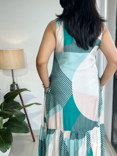 magenta pink texture mul cotton dress