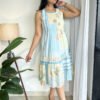 magenta pink texture mul cotton dress